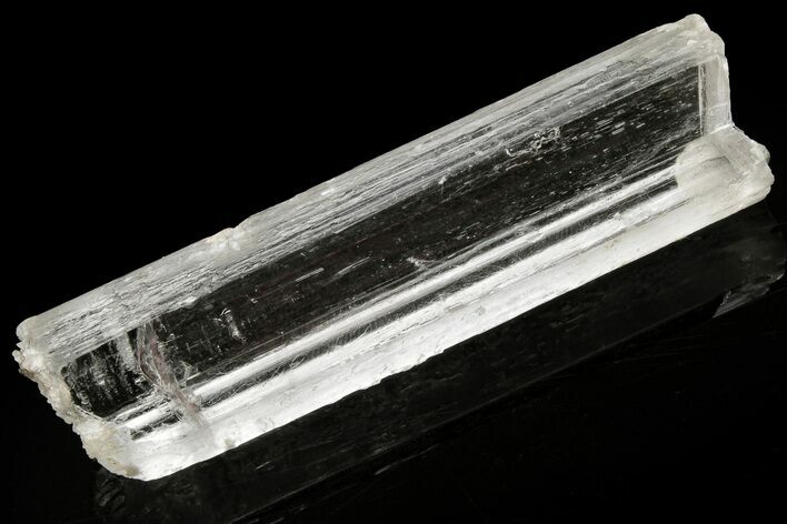 Water-Clear, Selenite Crystal with Hematite Phantom - China #226085